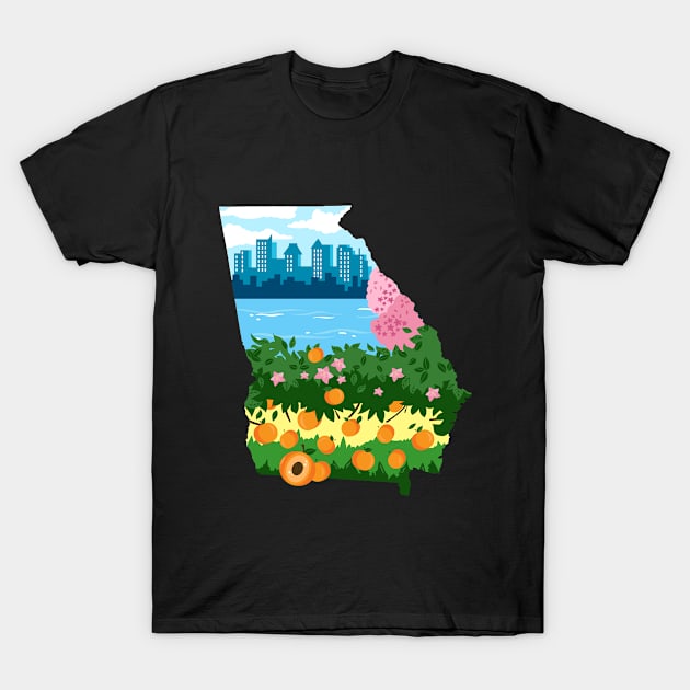 Georgia US state T-Shirt by keeplooping